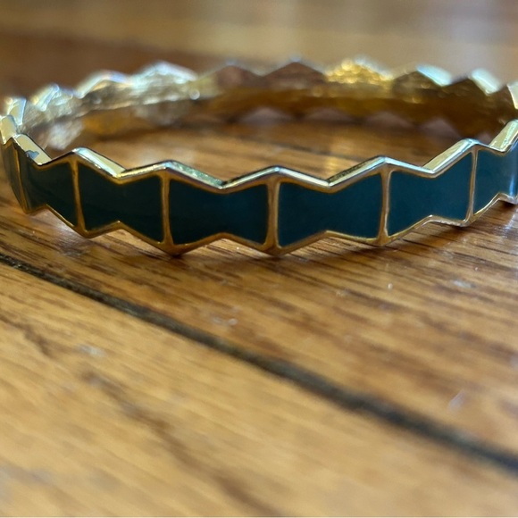 Lanvin Gold Tone Enamel Zig Zag Bracelet - Picture 2 of 8